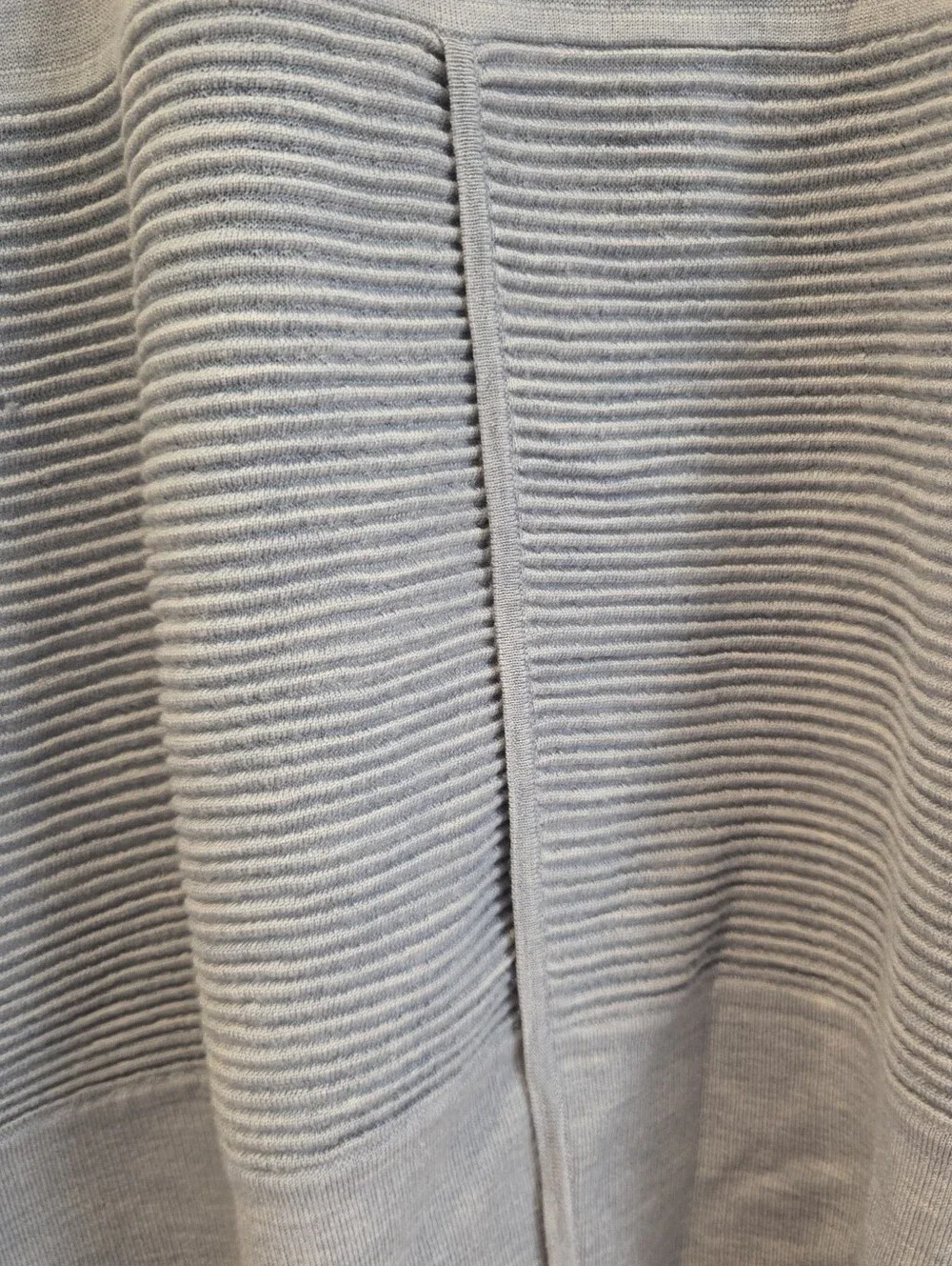 Lululemon Light Gray Blue Open-Front Ribbed Pocket Cardigan Sweater